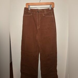 Madewell Emmett Wide Leg Pant Brown